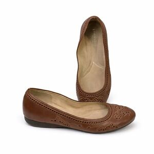 NATURALIZER Women’s Brown Embroidered CARLEY Ballet Flats 8.5